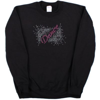 Dazzling "Dance" Heavy-weight Crew Sweatshirt 8.5" X 5.5" Design 13893 * Choose Your Shirt Color