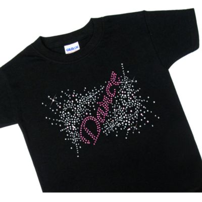 Dazzling "Dance" Youth Short Sleeve Relaxed Fit T-Shirt 8.5" X 5.5" Design 13893 * Choose Your Shirt Color