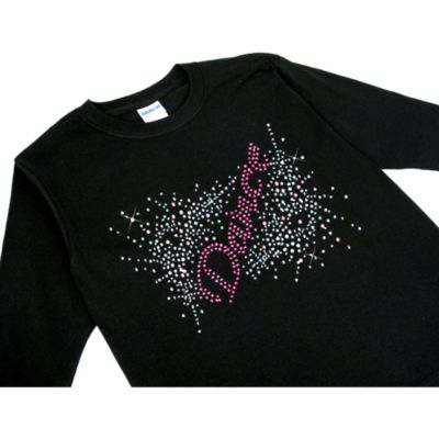 Dazzling "Dance" Youth Long Sleeve Relaxed T-Shirt 8.5" X 5.5" Design 13893 * Choose Your Shirt Color