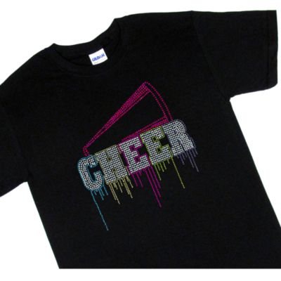 Glittering "Liquid Cheer" Short Sleeve Relaxed Fit T-Shirt 9.25" x 9.5" Design 14968 *Choose Your Shirt Color