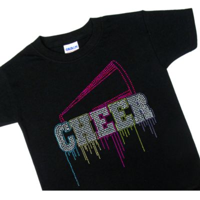 Glittering "Liquid Cheer" Youth Short Sleeve Relaxed Fit T-Shirt 9.5" x 9.5" Design 14968 *Choose Your Shirt Color