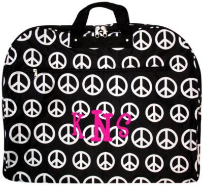 Black & White Large Peace Sign Garment Bag #GM40-607