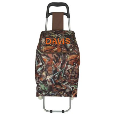 BNB Natural Camo Heavy-Duty Rolling Shopper Tote with Brown #20001N-BROWN