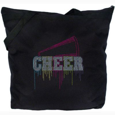 Glittering "Liquid Cheer" Large Zipper Tote #8802 9.25" x 9.5" Design 14968 *Choose Your Tote Color