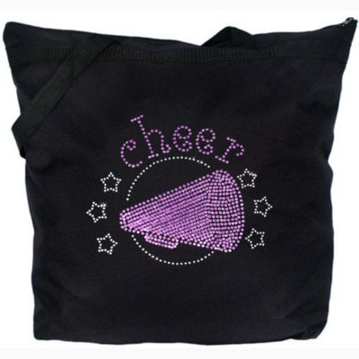 Sparkling "Cheer" Large Zipper Tote #8802 5.5" x 7" Design CD03 *Personalize Your Colors