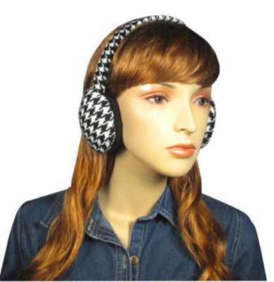 Houndstooth Ear Muffs #EM014-5-BK