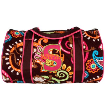 14" Quilted Monkey Island Duffle Bag #MON8080-BROWN
