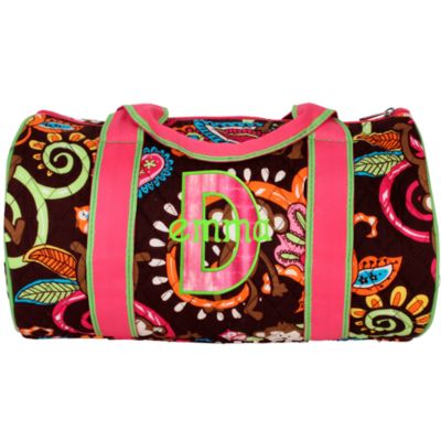 14" Quilted Monkey Island Duffle Bag #MON8080-BROWN
