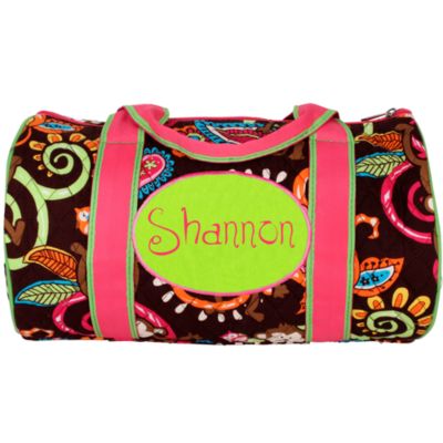 14" Quilted Monkey Island Duffle Bag #MON8080-BROWN