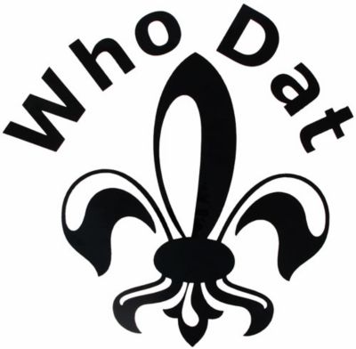 Who Dat Fleur de Lis Vinyl Decoration SY#53 * Choose Your Color