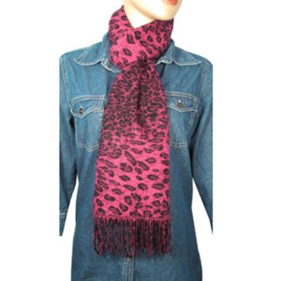 Hot Pink Leopard Scarf #S022