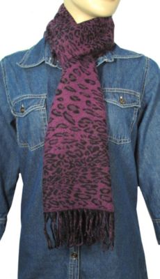 Purple Leopard Scarf #S022