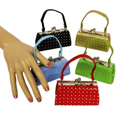 One Sparkle Polka Dot Kiss-Lock Coin Purse #CF70YS-SHIPS ASSORTED