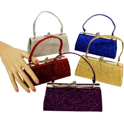 One Glittering Kiss-Lock Clutch Coin Purse #CF80NF-SHIPS ASSORTED