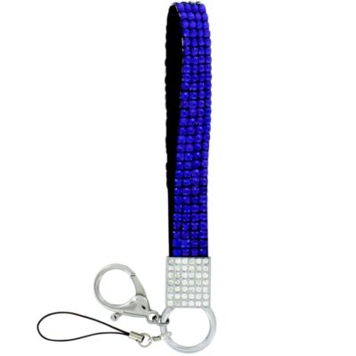 Royal Blue Sparkling Crystal Wristlet Keychain #KC152X007M1