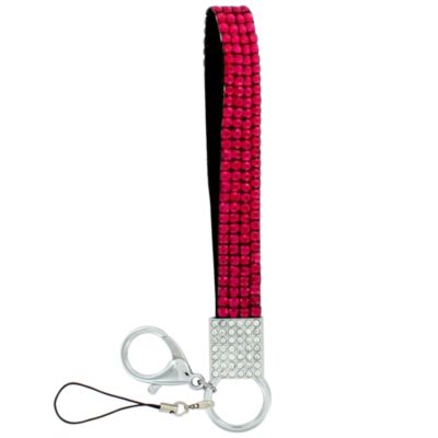 Dark Rose Sparkling Crystal Wristlet Keychain #KC152X007P2