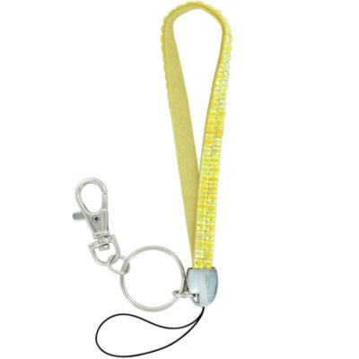 Yellow Sparkling Iridescent Crystal Keychain #KC85X178Y