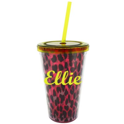 Pink Leopard 17 oz. Double Wall Tumbler with Straw #2AC0093